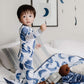 Burt'S Bees Baby Baby Boys Unisex Pajamas, Zip-Front Non-Slip Footed Pjs, Organic Cotton And Toddler Sleepers, Indigo Hello Moon