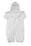 Boy'S White Cotton Knit Christening Baptism Longall W/White Cross And Hat 3 Mo