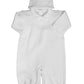 Boy'S White Cotton Knit Christening Baptism Longall W/White Cross And Hat (9 Months, White)