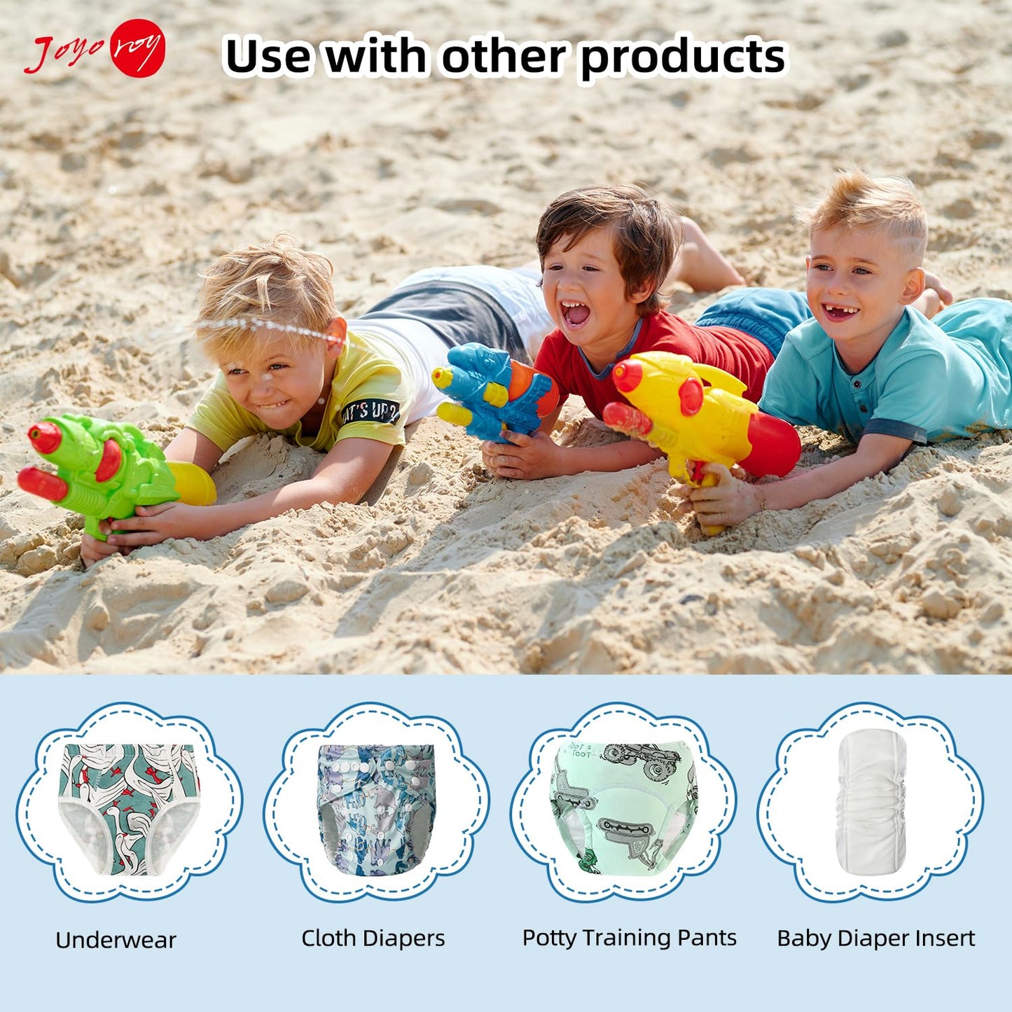 Joyo Roy 6Pcs Rubber Pants For Toddlers Rubber Training Pants For Toddlers Plastic Training Pants Plastic Diaper Covers Toddler