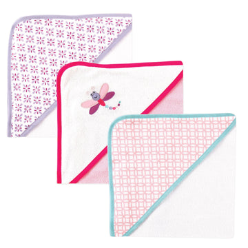 Luvable Friends Unisex Baby Cotton Terry Hooded Towels, Dragonfly, One Size