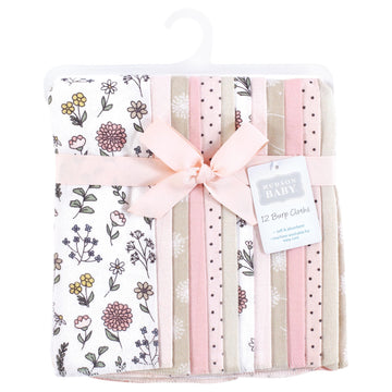 Hudson Baby Unisex Baby Flannel Burp Cloth 12Pk, Dandelion Wish, One Size
