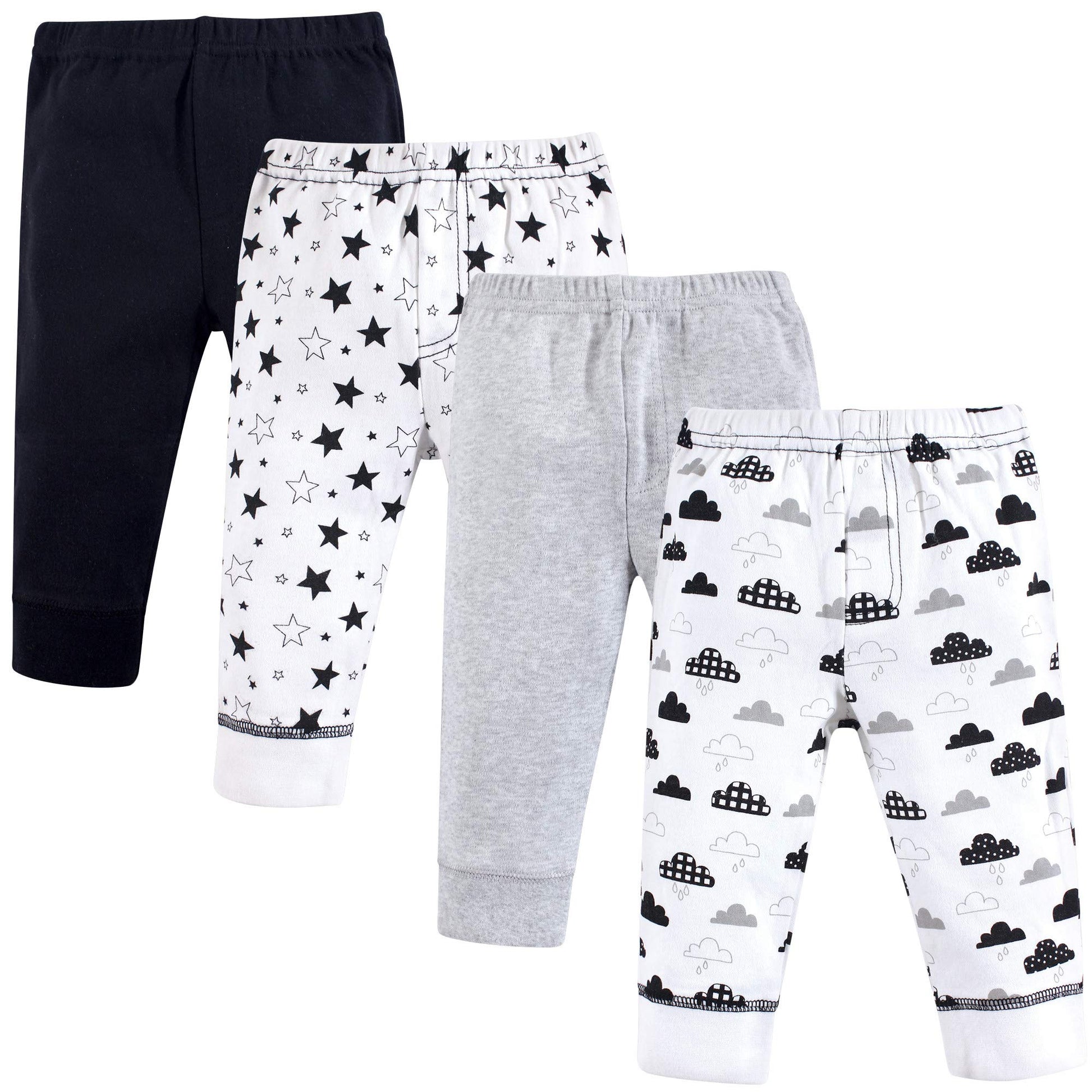 Hudson Baby Unisex Baby Cotton Pants And Leggings Moon And Back, 0-3 Months
