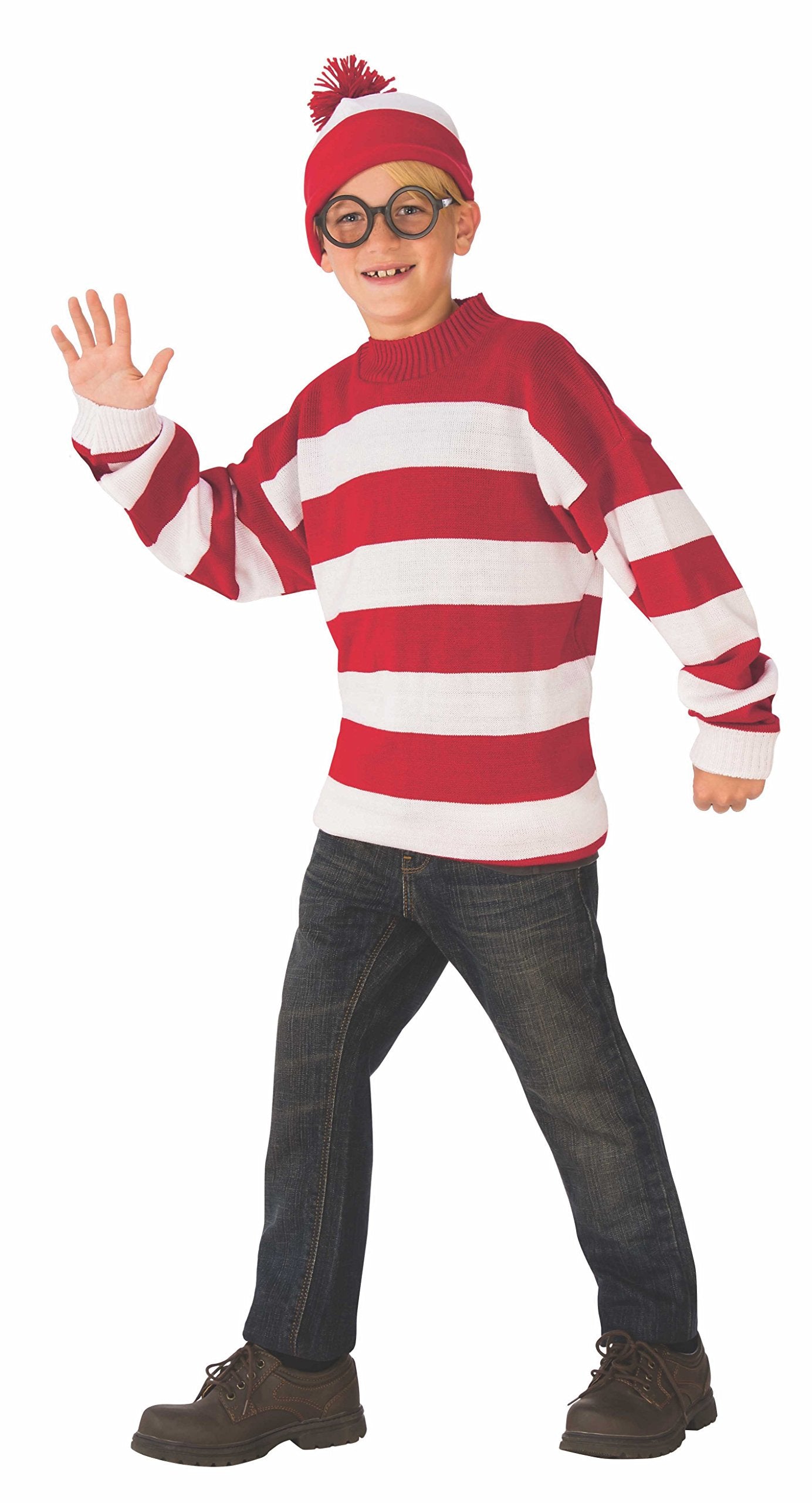 Rubies Deluxe Child'S Where'S Waldo Costume, Medium