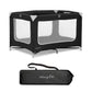 Dream On Me Zoom Portable Playard in Black, Lightweight, Packable and Easy Setup Baby Playard, Breathable Mesh Sides and Soft Fa