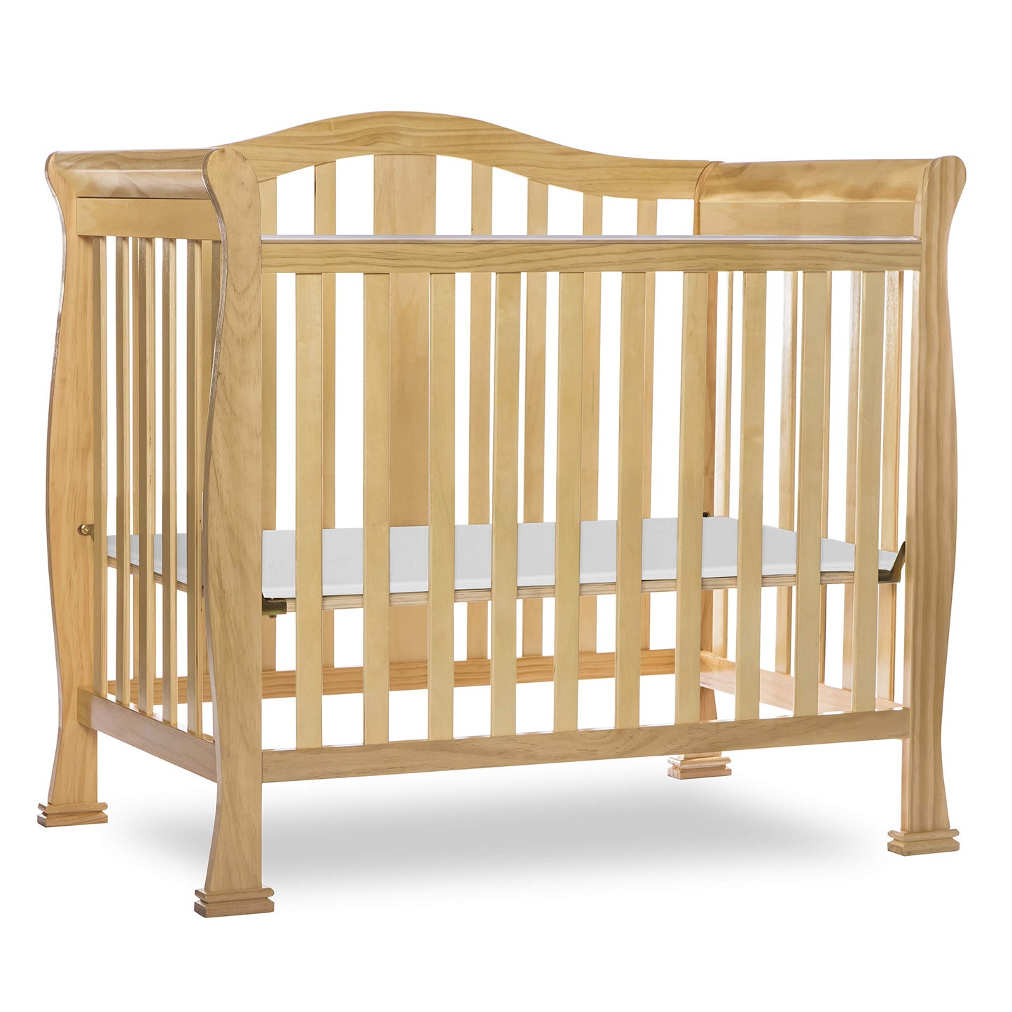 Dream On Me Addison 4-in-1 Convertible Mini Crib in Natural, Greenguard Gold Certified, Non-Toxic Finishes, Built of New Zealand