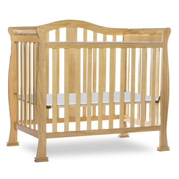 Dream On Me Addison 4-in-1 Convertible Mini Crib in Natural, Greenguard Gold Certified, Non-Toxic Finishes, Built of New Zealand