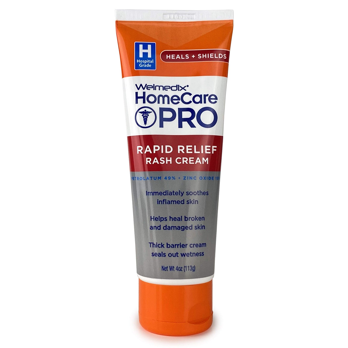 Welmedix Homecare Pro Rapid Relief Adult Diaper Rash Cream - Extra Thick, Moisturizing Barrier Cream For Incontinence And Healin