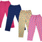 IndiWeaves Girls Regular Fit Cotton Printed Pajama Pants  Pack of 4, Comfortable Lounge & Sleepwear Bottoms, Soft, Breathable F