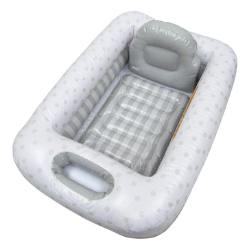 Playtex Baby Air-Filled Cushion Bath Tub - Free-Standing, Blow Up, Portable, Inflatable, Safe Bathing, Baby Bathtub, Toddler Bat