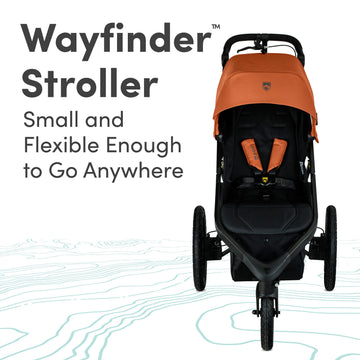 BOB Gear Wayfinder Jogging Stroller with Snack Tray, Independent Dual Suspension, Air-Filled Tires, and 75-Pound Weight Capacity