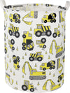 Hkec Round Laundry Basket,Kids Dirty Clothes Laundry Hamper For Boys, Toys Construction Storage Basket For Playroom,Gift Baskets