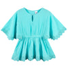 Gerber Baby Girl'S Standard Toddler Kaftan Swim Cover Up, Aqua, 0-3 Months