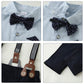 Disaur Boys Church Outfit Blue Dark Blue Long Sleeve Dress Shirt Bow Tie Suspender Pants Toddler Formal Outfit Boy 2T 3T 2-3T