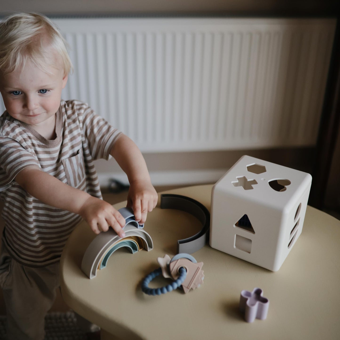 mushie Rainbow Stacker Toy | Made in Denmark (Hillside)