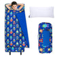 Wildkin Kids Original Nap Mat - Cozy Kids Sleep Mat with Pillow, Ideal for School & Travel - Robots