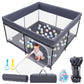 Foldable Baby Playpen with Mat, 50x50 Playpen for Babies and Toddlers, Play Pen for Baby with Gate, Breathable, Collapsible 