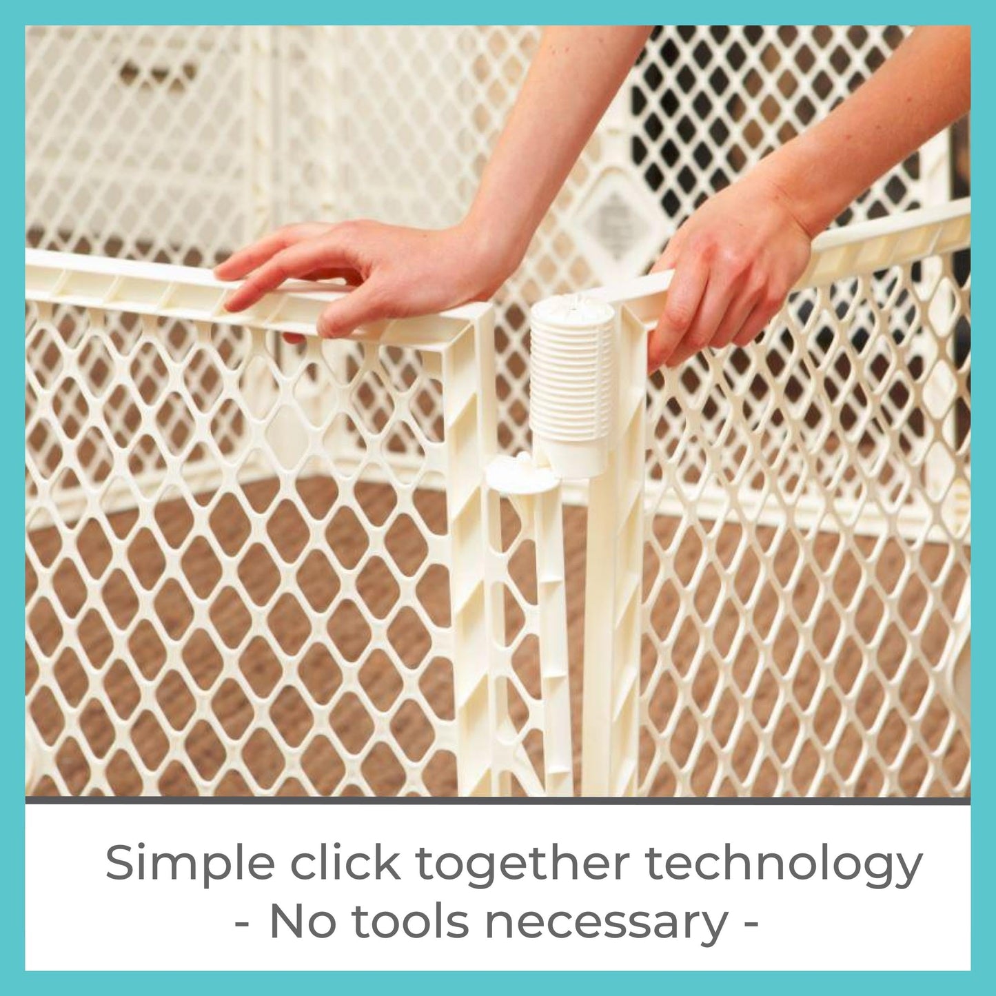 Toddleroo by North States - Superyard 2-Panel Extension: 65.5 Inch Play Yard Extension - Works with Superyard Playpens - Ivory