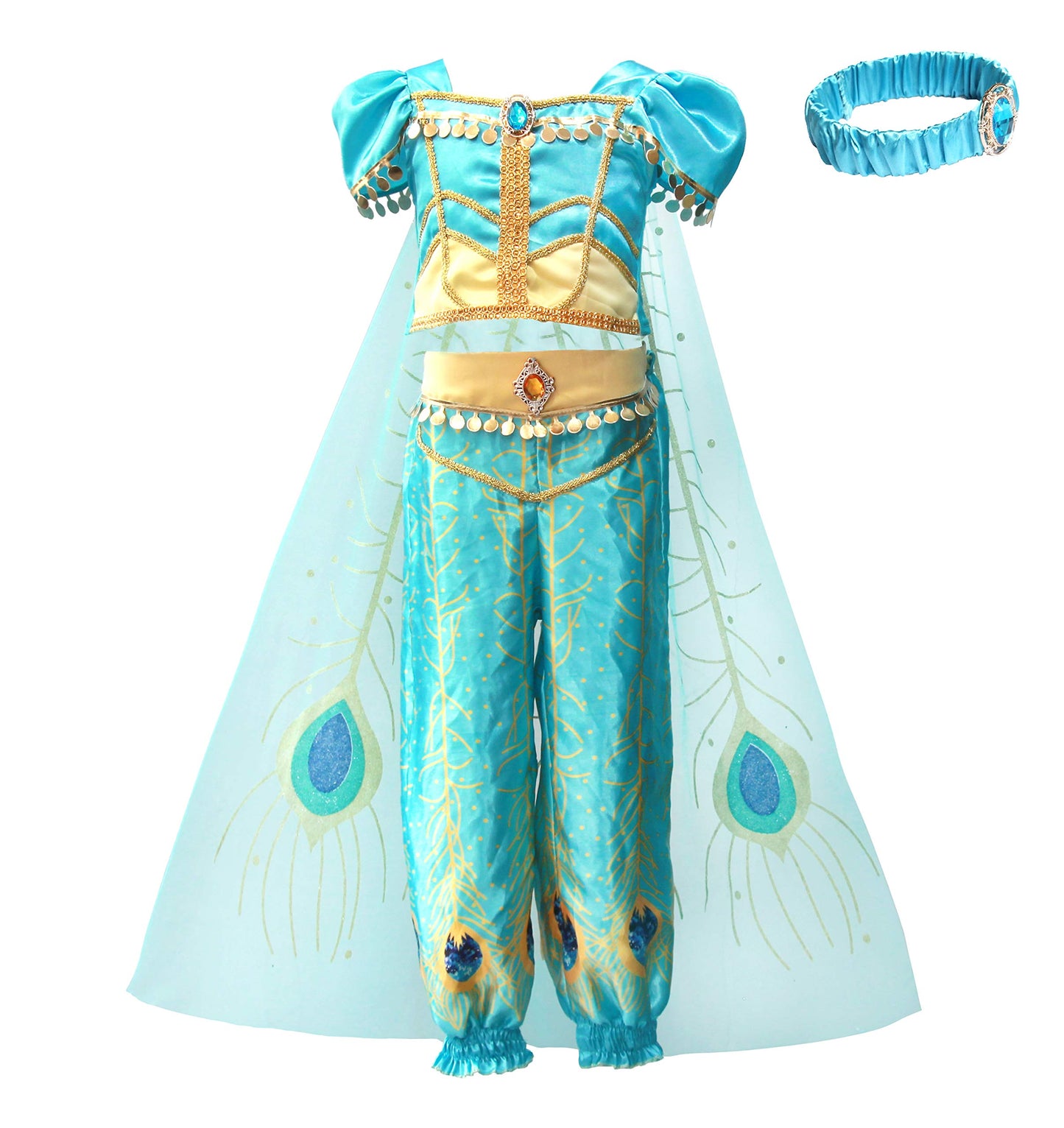Dressy Daisy Girls Princess Dress Up With Headband Costumes Halloween Party Fancy Dress Size 4T, Style B