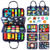 Qizfun Busy Board Montessori Toy for 1 2 3 4 Years Old, Educational Activity Sensory Board Preschool Learning Fine Motor Skills 