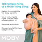 Moby Baby Wrap Carrier Ring Sling for Newborns to Toddlers, Hands-Free, Versatile Support for Moms & Dads, Breathable & Lightwei