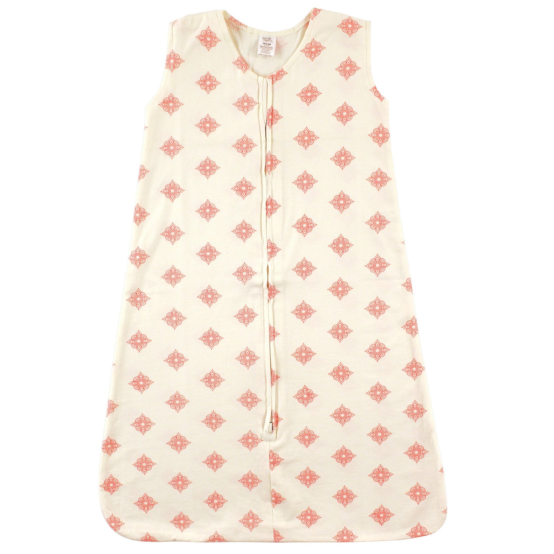 Touched by Nature Unisex Baby Organic Cotton Sleeveless Wearable Sleeping Bag, Sack, Blanket, Dainty Rosette, 18-24 Months