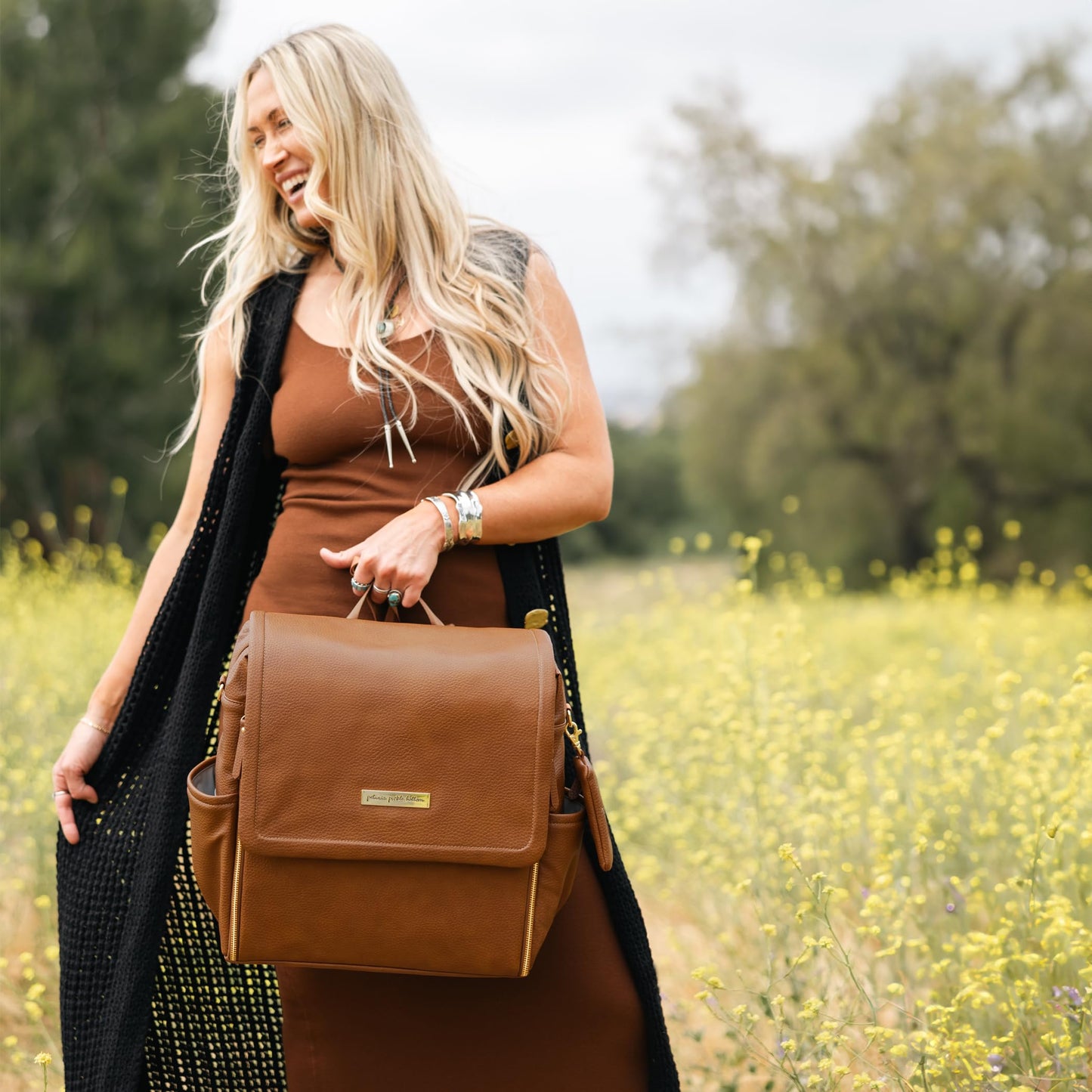 Petunia Pickle Bottom Boxy Backpack, Diaper Bag, Stylish Baby Bag, Spacious Backpack, On-The-Go Moms, Cedar
