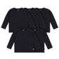 Gerber Baby Toddler 5-Pack Solid Long Sleeve T-Shirts Jersey 160 Gsm, Black, 4T
