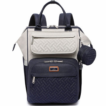 Babbleroo Diaper Bag Backpack, Multifunction Large Bags With Changing Pad & Stroller Straps Pacifier Case, Unisex Stylish Travel