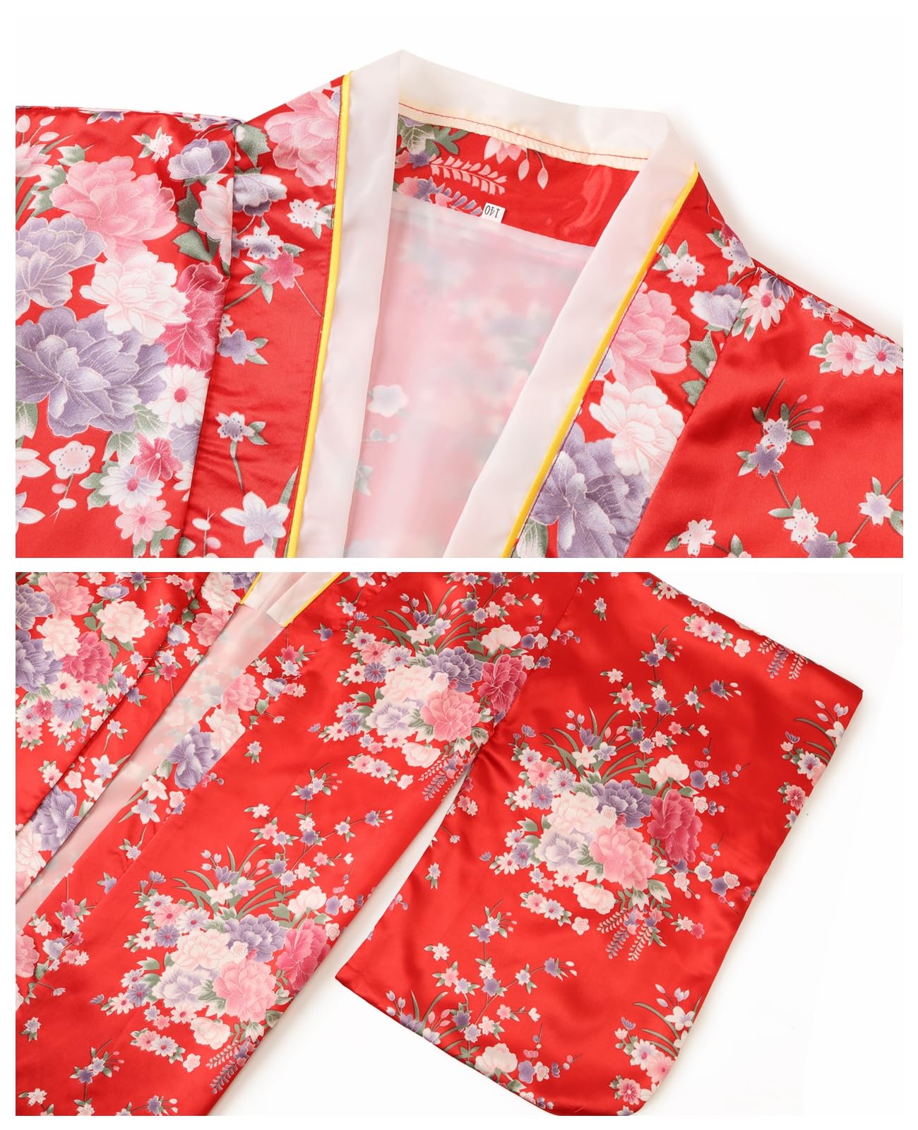 Cutey May Japanese Traditional Dress For Girls Costume Kimono For Kids Set (Red, 10-12Years(150Cm))