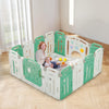 HOMMOW Baby Playpen,Foldable Plastic Playpen for Babies and Toddlers,14 Panels Fence with Lockable Door,Music Player,Soccer Goal