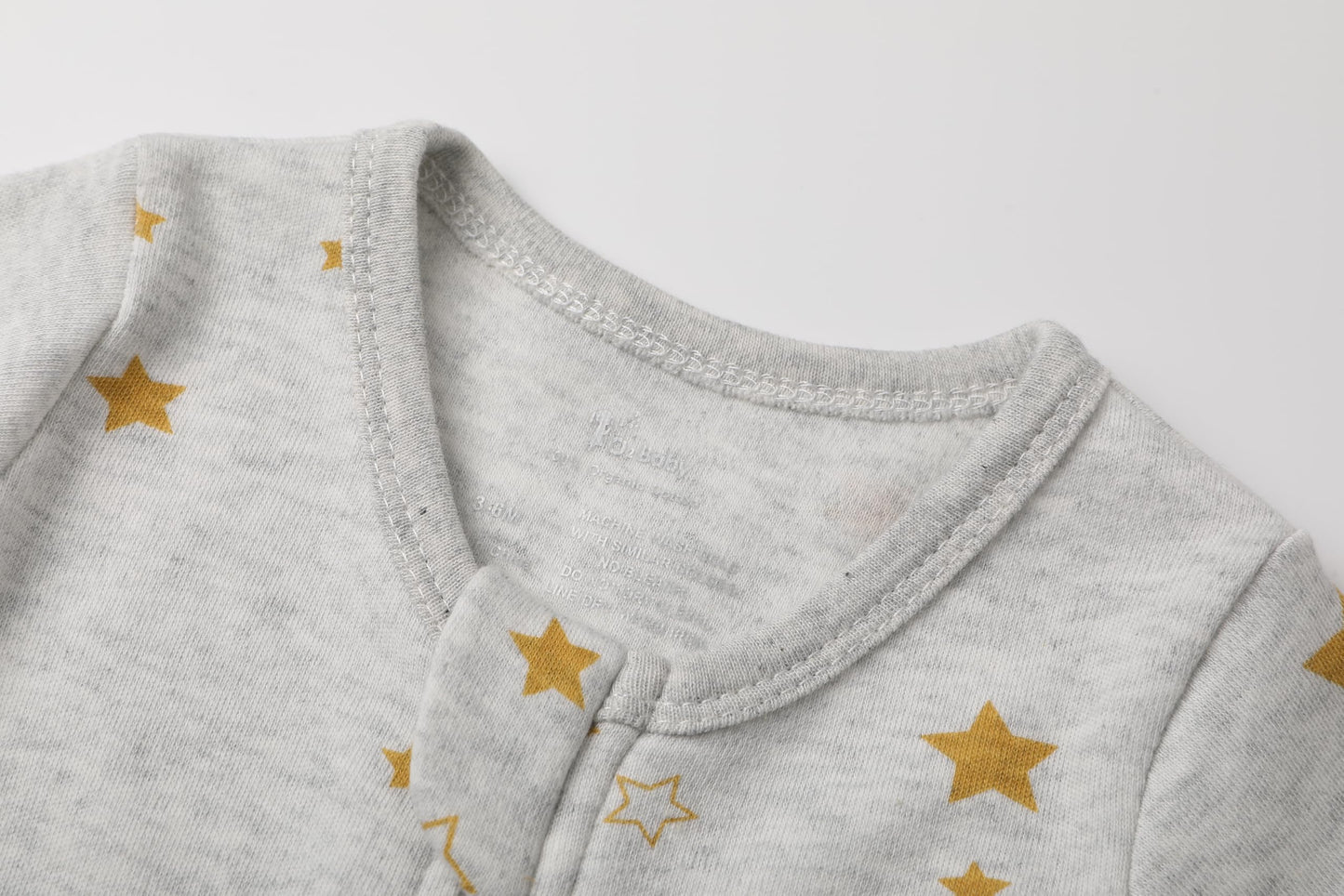 O2 Baby Baby Boys Girls Organic Cotton Zip Front Sleeper Pajamas, Footed Sleep  'N Play(6-12 Months, Star & Stripes)