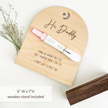 Pregnancy Announcement For Dad- Hi Daddy Pregnancy Test Keepsake Wooden Sign- Baby Surprise Announcement Ideas, Pregnancy Reveal