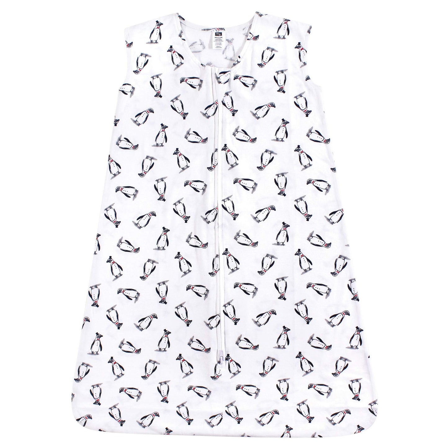 Hudson Baby Unisex Baby Cotton Sleeveless Wearable Sleeping Bag, Sack, Blanket, Penguins, 0-6 Months