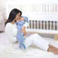 Aden + Anais Comfort Knit Knotted Newborn Baby Gown And Hat, Super Soft Cotton With Spandex, Infant Gown With Fold Over Mitten C