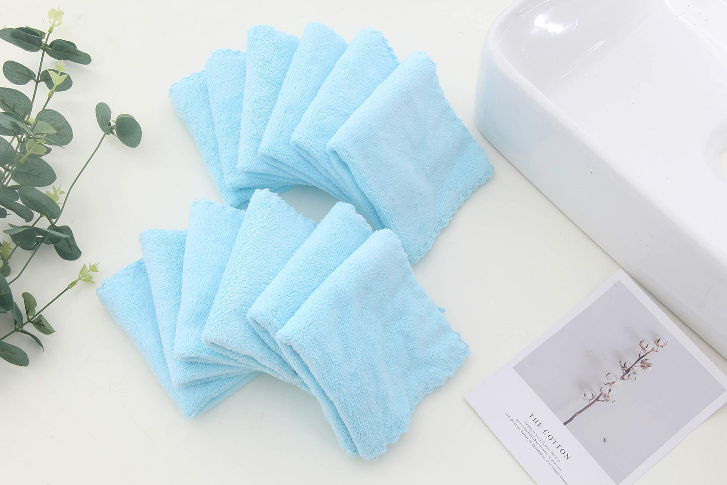 12 Pack Baby Washcloths - Extra Absorbent And Soft Wash Clothes For Newborns, Infants And Toddlers - Suitable For Baby Skin And