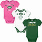 Nfl Baby Girls 3 Pack Short Sleeve Bodysuit, Team Color, 18 Months Us