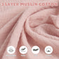 Boryokun Muslin Car Seat Cover For Babies, Multi-Use Nursing Cover, Breathable Infant Car Seat Canopy For Newborn (Pink)