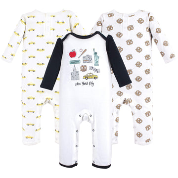 Hudson Baby Unisex Baby Cotton Coveralls Nyc, 0-3 Months