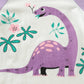 Little Hand Kids & Toddler Girls Dinosaur Pajamas 2 Piece Pjs Set 100% Cotton Long Sleeve Purple Sleepwear 4T