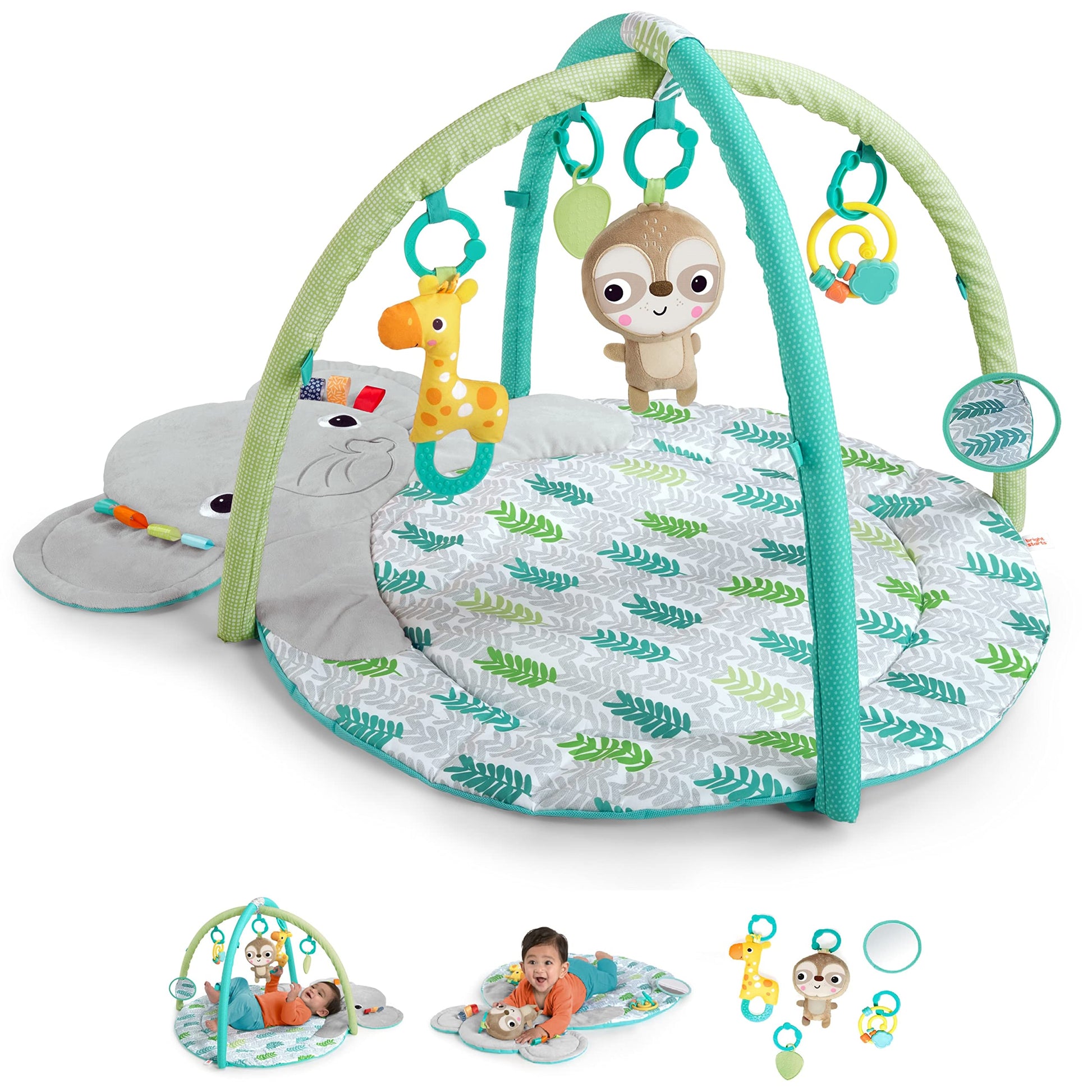 Bright Starts Hug 'N Cuddle Activity Gym & Playmat With Take-Along Toys