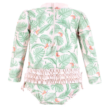 Hudson Baby Baby Girl'S Toddler Swimsuit, Pink Palm