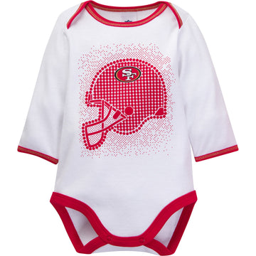 Gerber Nfl San Francisco 49Ers 3 Pack Bodysuit Footed Pant And Cap Registry Gift Set, Red San Francisco 49Ers New, 6-9 Months
