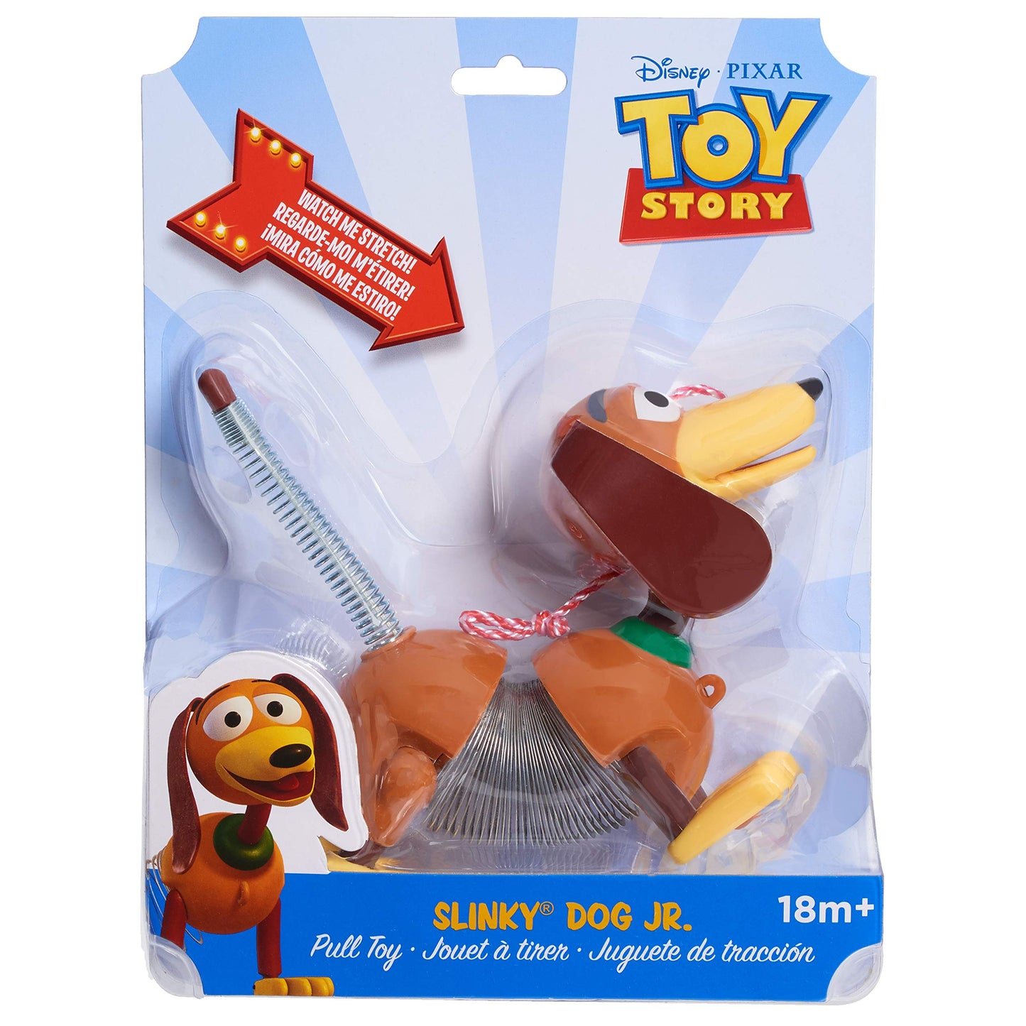 Just Play Disney and Pixar Toy Story Slinky Dog Jr Pull Toy, Toys for 3 Year Old Girls and Boys, Officially Licensed Kids Toys f