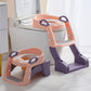Baybee Vega 3 In 1 Western Toilet Potty Seat For Kids, Baby Potty Training Seat Chair Splash Guard, Handle, Ladder & Cushion Sea