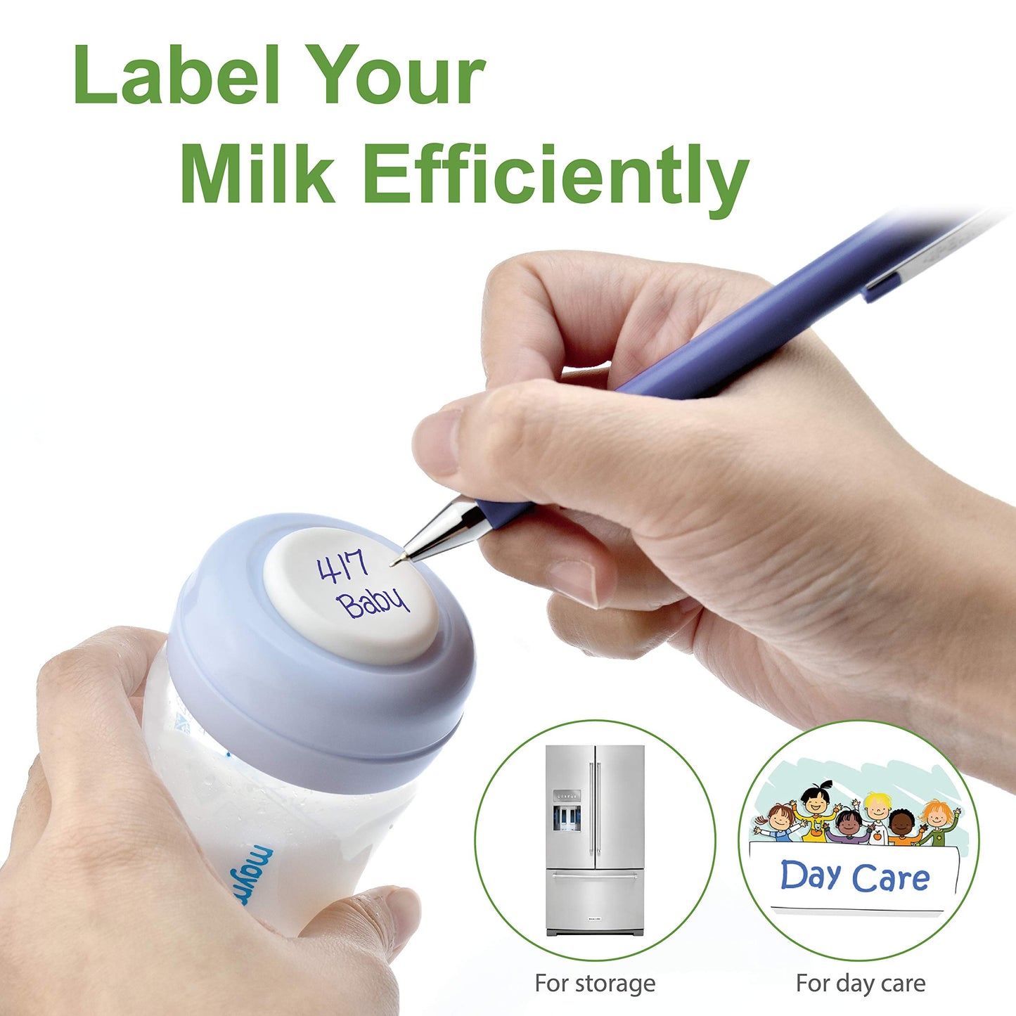 Maymom Wide-Mouth Milk Storage Collection Bottle With Dome Cap, Bottle Top, Sureseal Sealing Disk; Can Replace Spectra S1 S2 Bot
