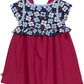 Zutano Blaue Blumen Ruffle Dress (Baby) - Navy-6 Months
