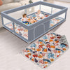 Xvishx 65 X 50 Inch Baby Playpen With Mat, Playpen For Babies And Toddlers, Baby Play Pen Playard For Indoor & Outdoor Active Ce