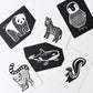 Wee Gallery Black and White Art Flash Cards for Babies, High Contrast Educational Animal Picture Cards, Baby Visual Stimulation,