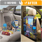 ULEEKA Car Backseat Organizer with 11 Table Holder, 10 Storage Pockets Seat Back Protectors Kick Mats for Kids Toddlers, Travel